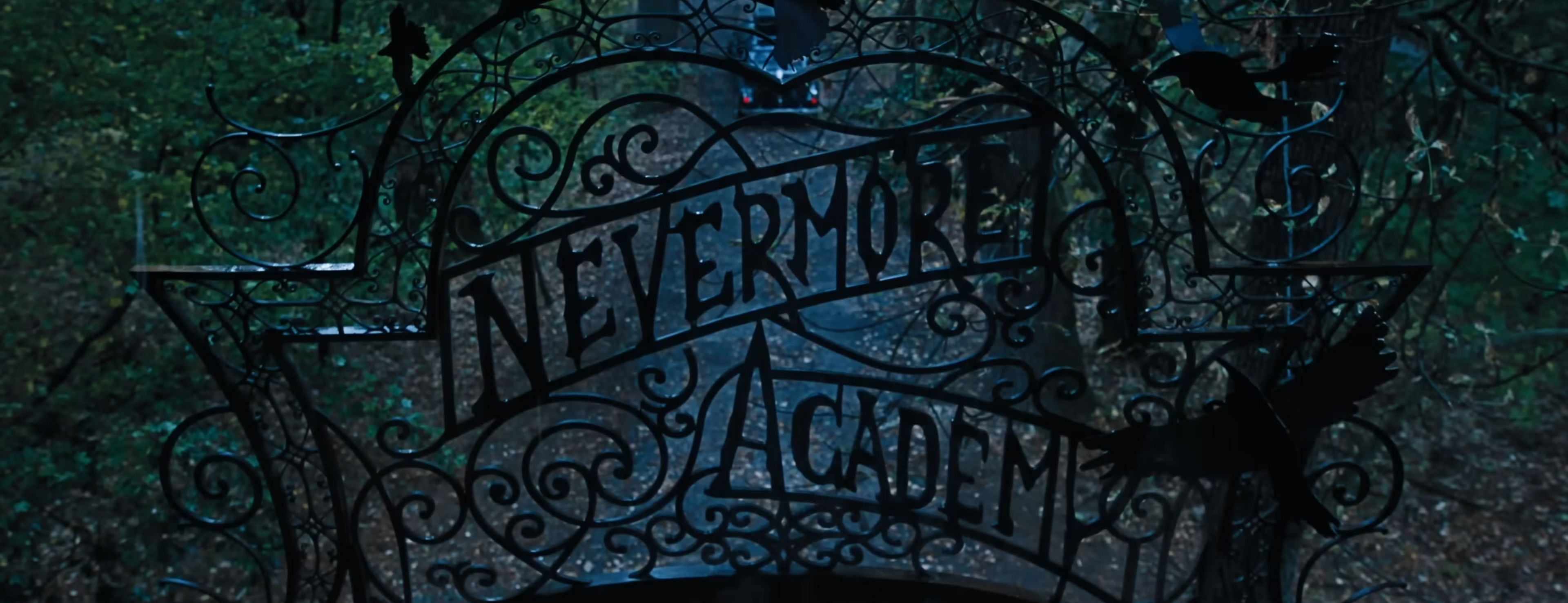 Nevermore Academy sign