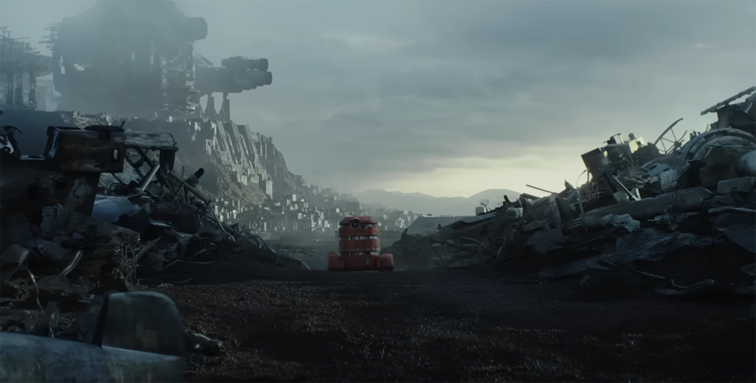 B2EMO driving alone in the scrapyard