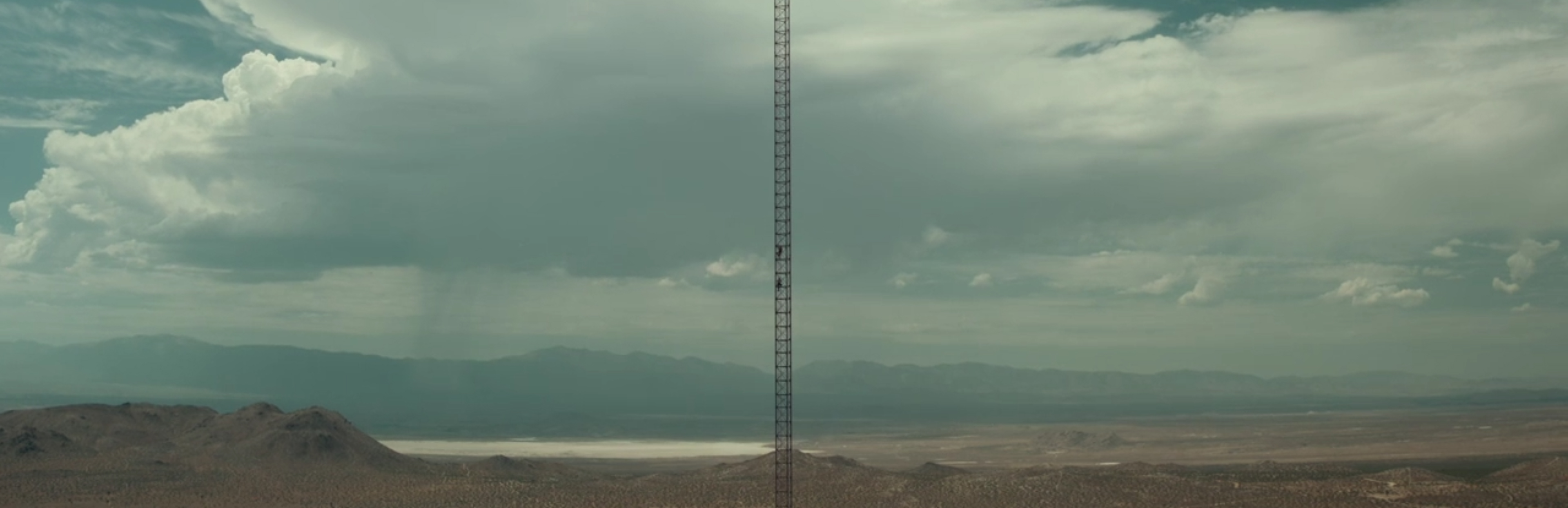 The tower from afar.