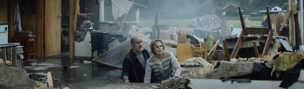 The destruction of a house.