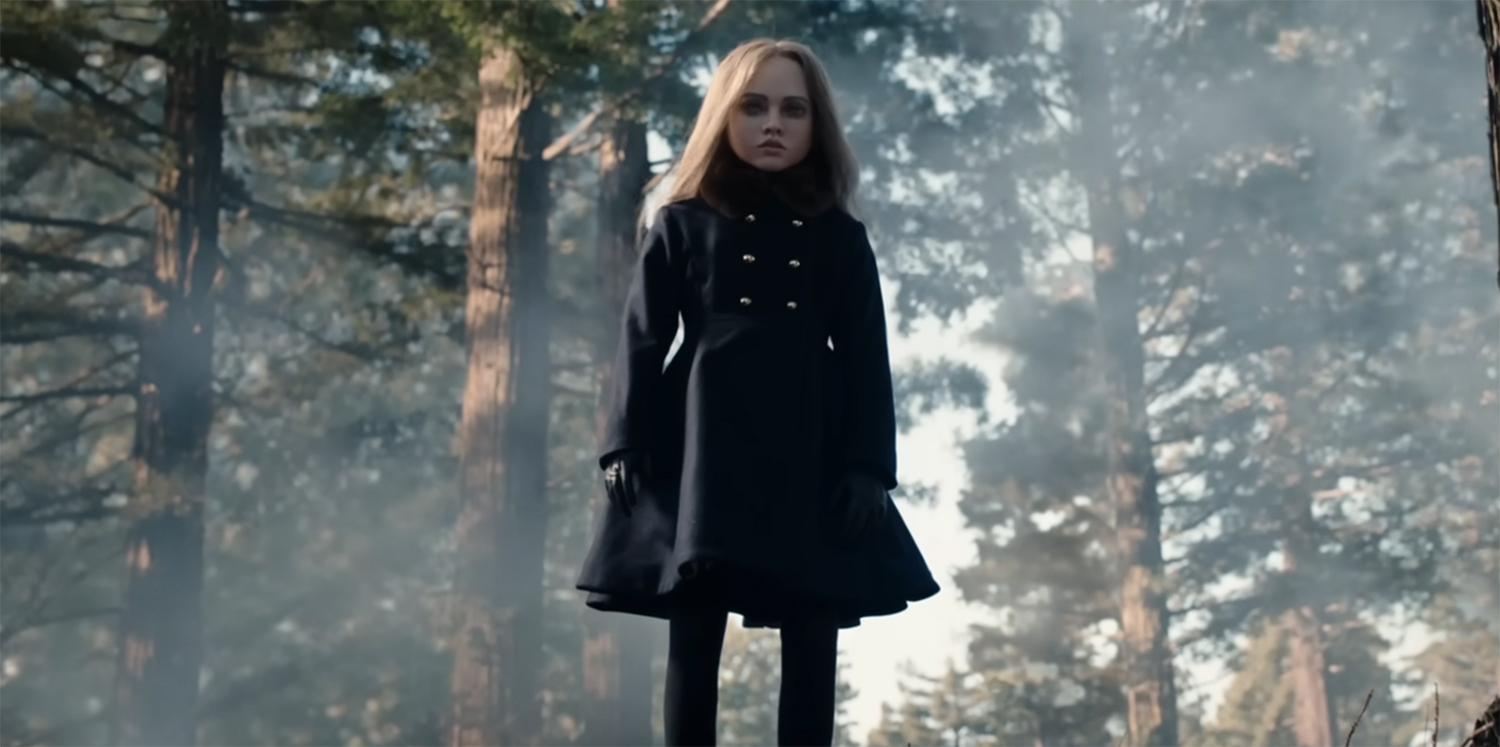 M3GAN looks towards her next kill.