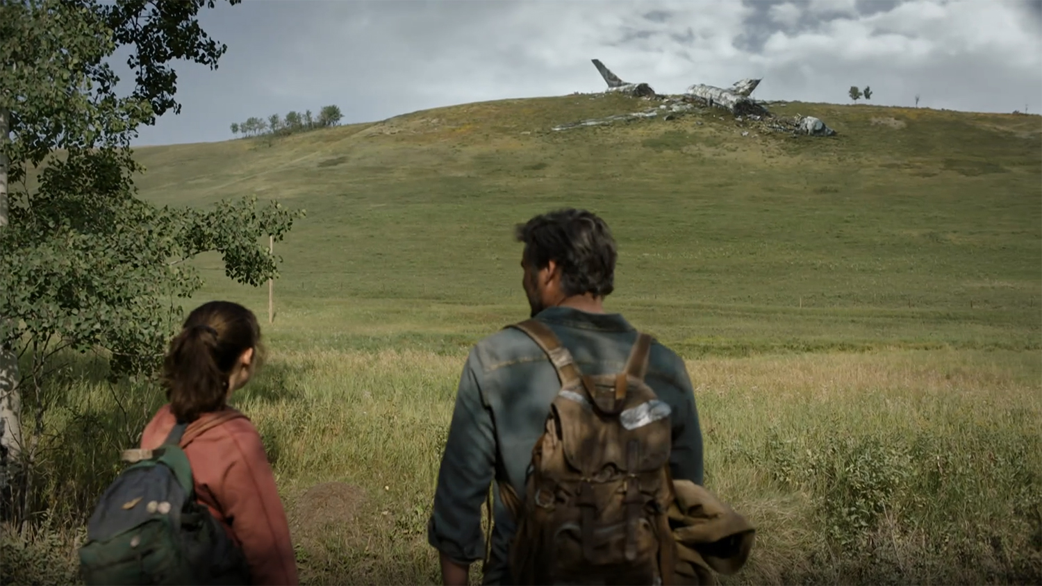 Joel and Ellie see a crashed plane.