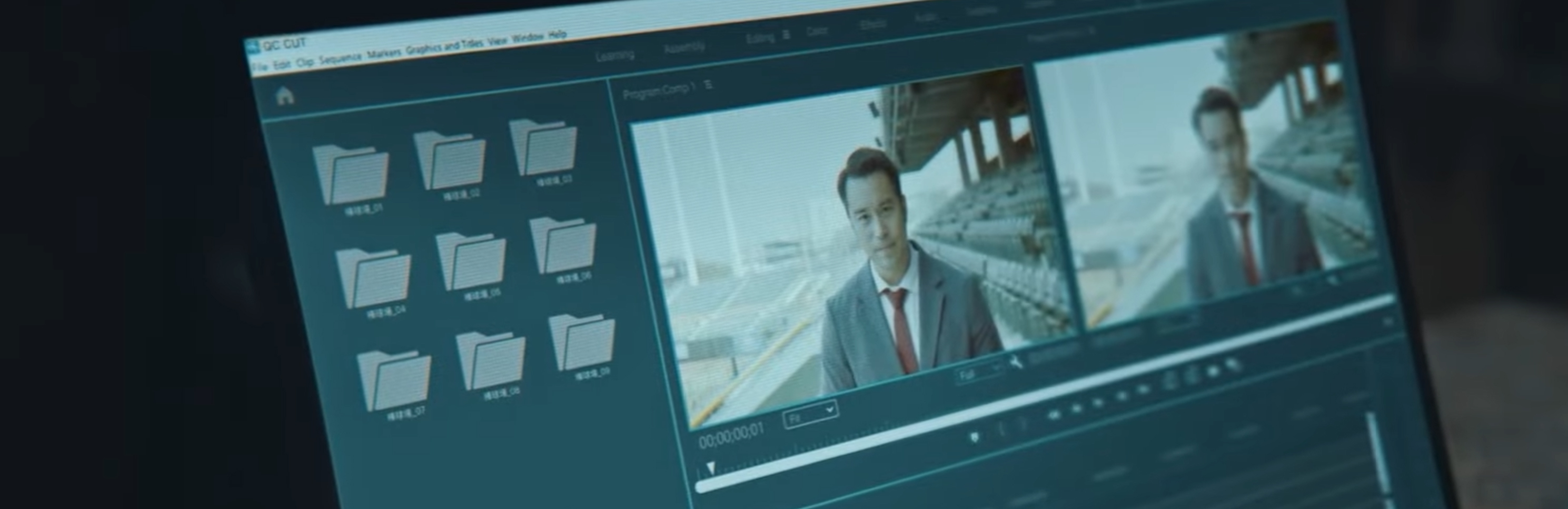 The computer monitor.