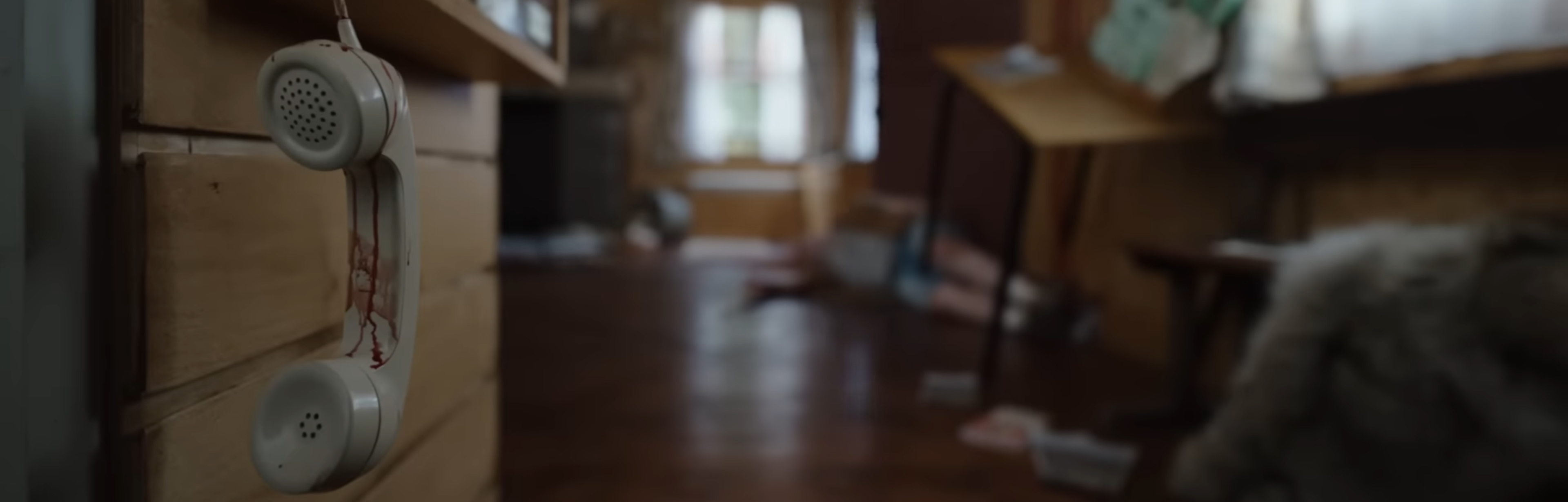 A Bloody phone hangs.