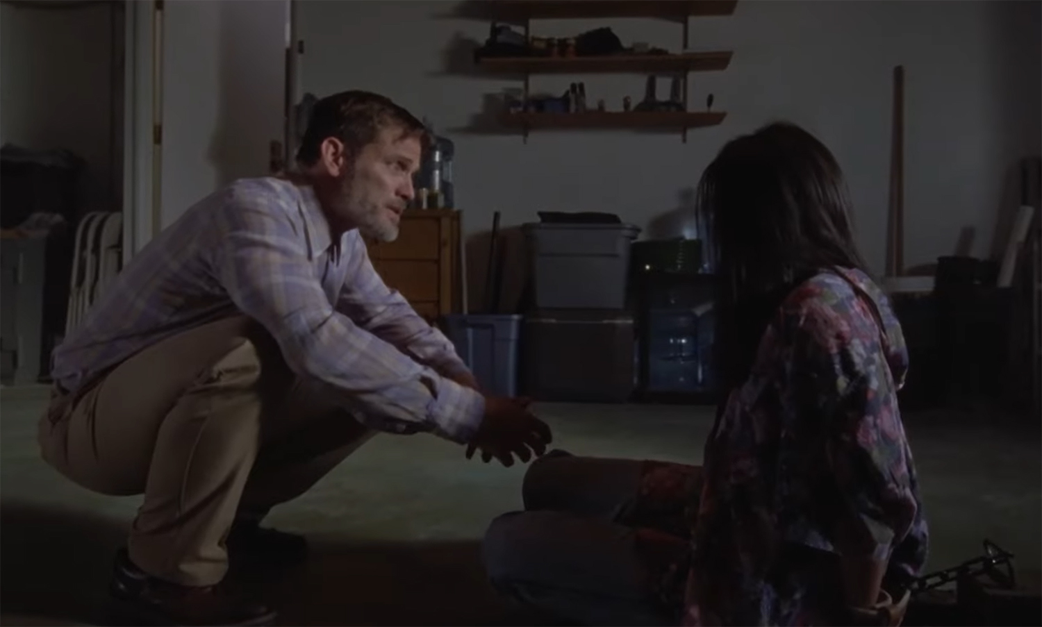 Confronting a prisoner.