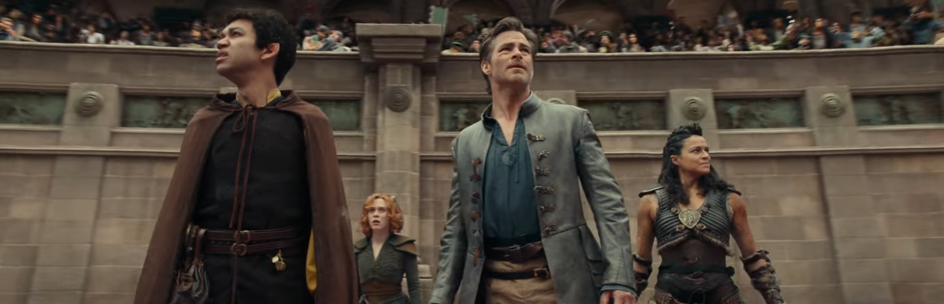 The party enters the arena.