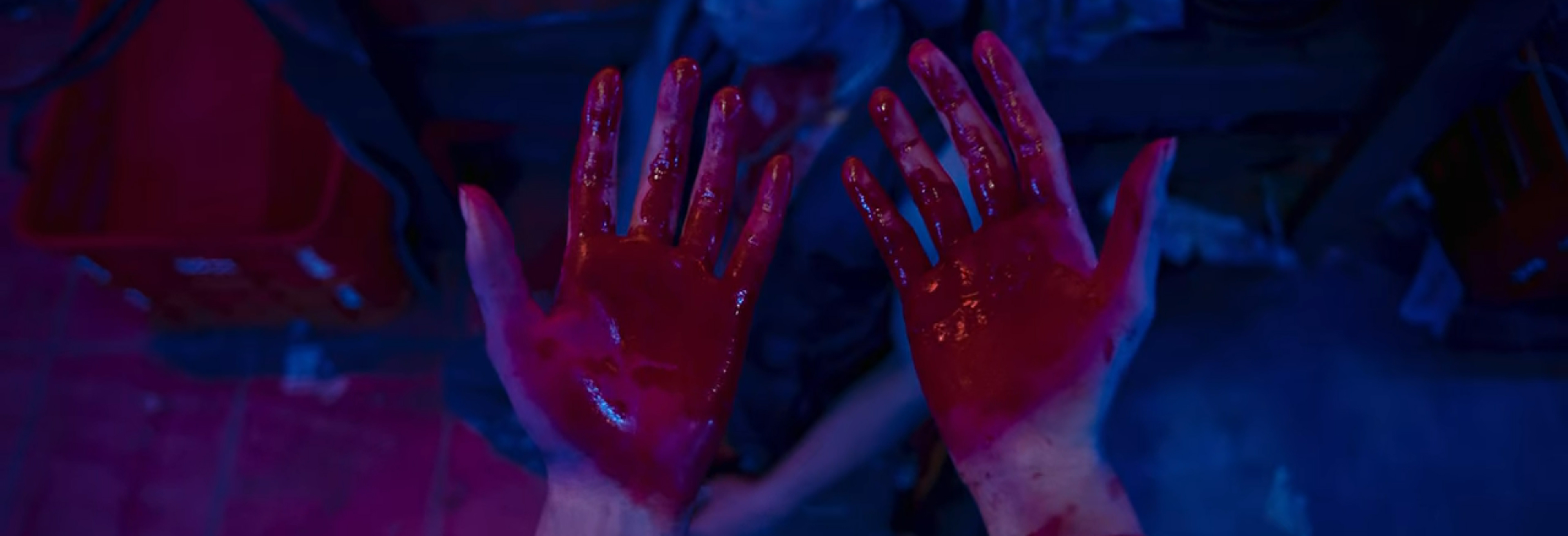 bloody hands.
