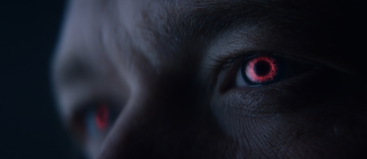 Jack's eyes glow red.