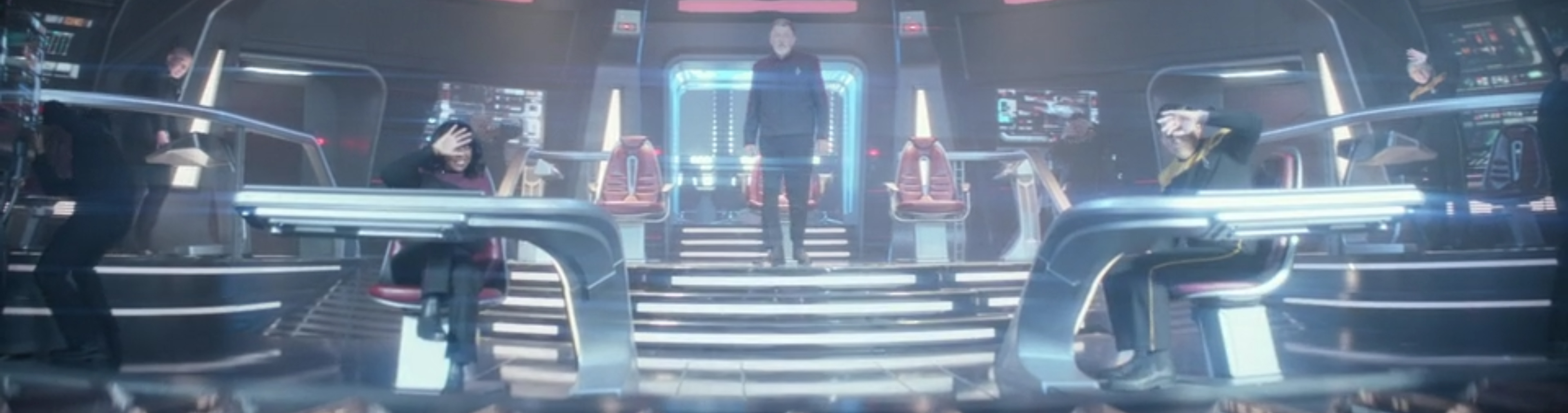 An energy wave hit the USS Titan