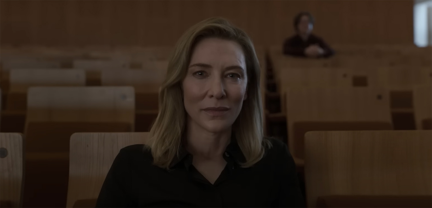 Cate Blanchett as Tár.