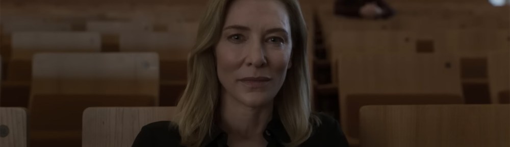 Cate Blanchett as Tár.