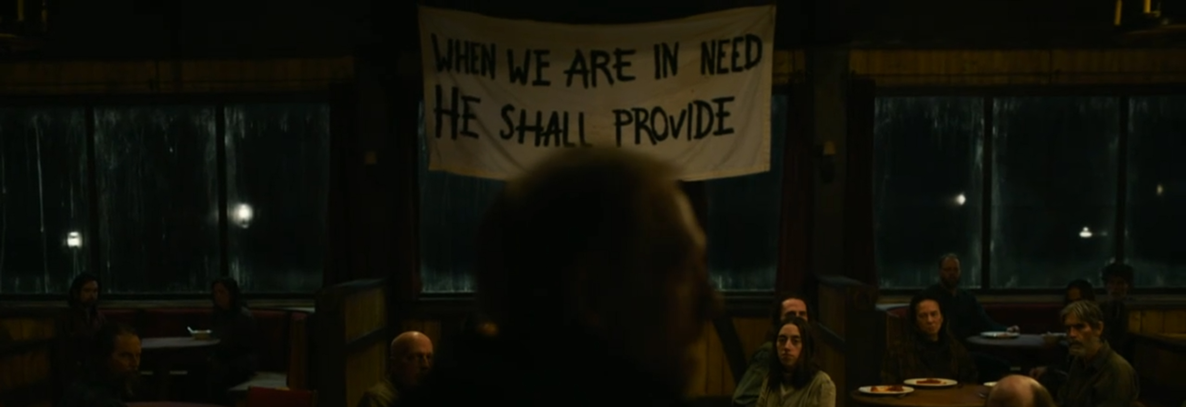 "When we are in need He shall provide" banner