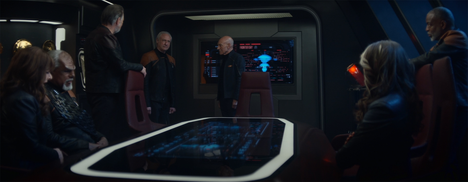 The whole crew of the The Next Generation together again.