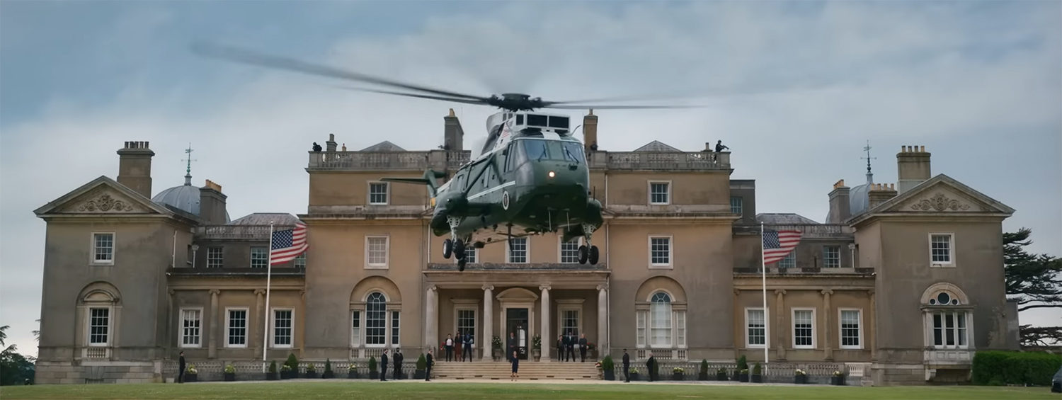 The president arrives.