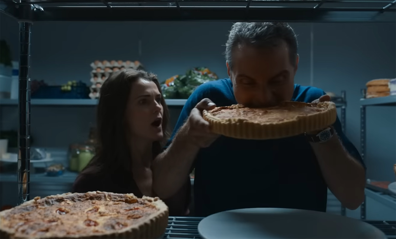 Hal eats a cheese tart