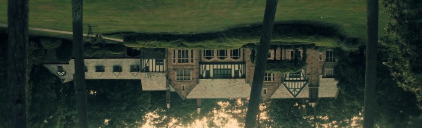 An upside-down house.