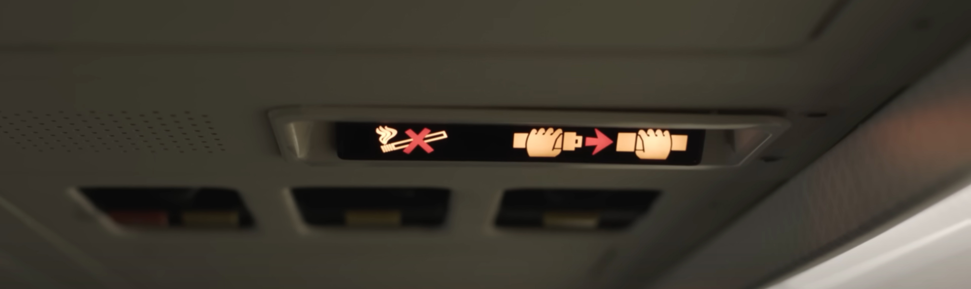 Place Seatbelts light flashing.