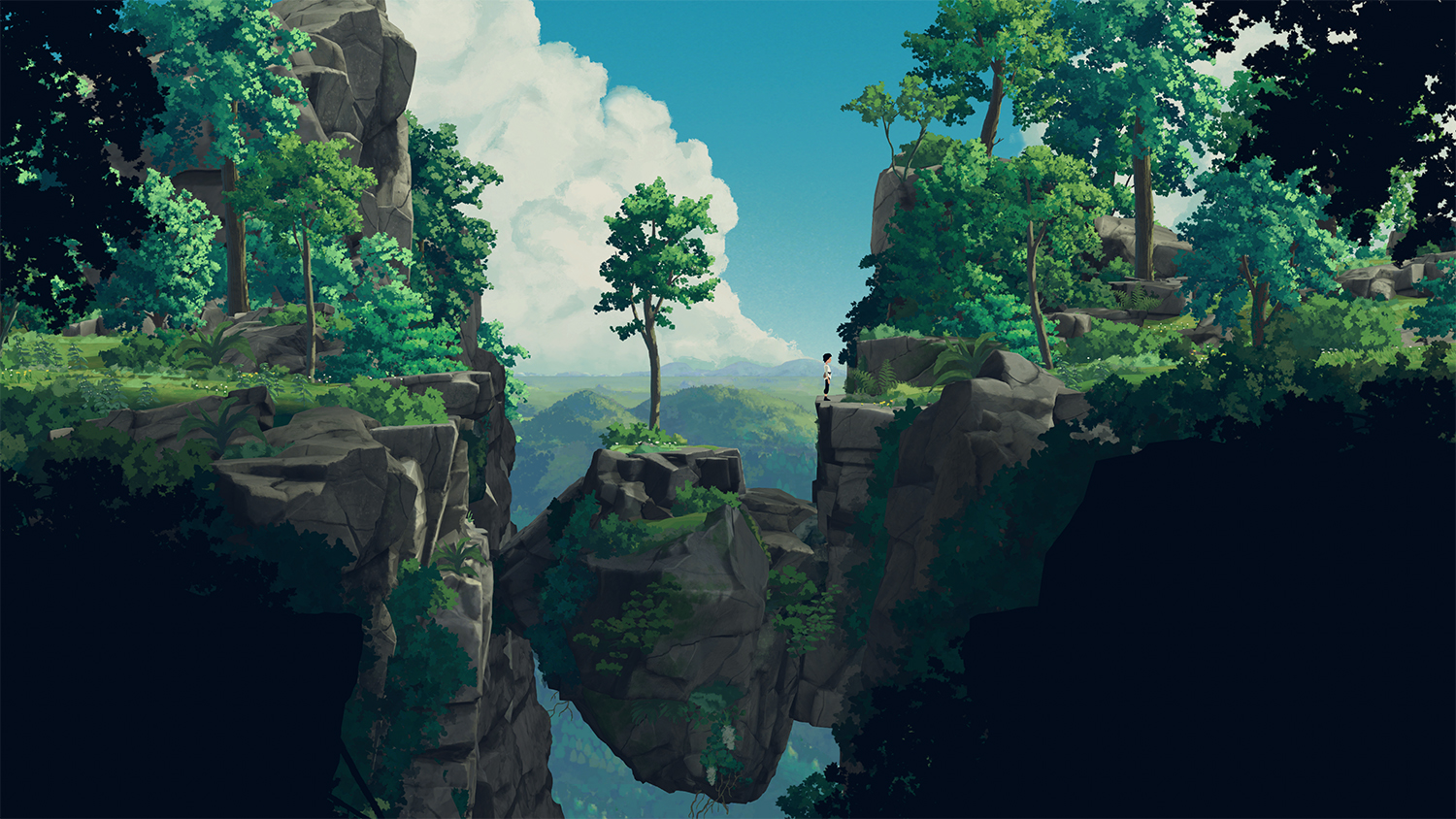 forest over a chasim