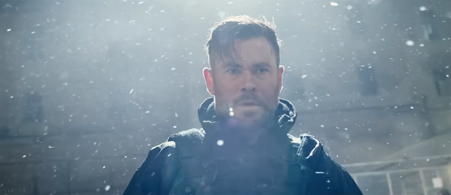 Chris Hemsworth hit in the head.