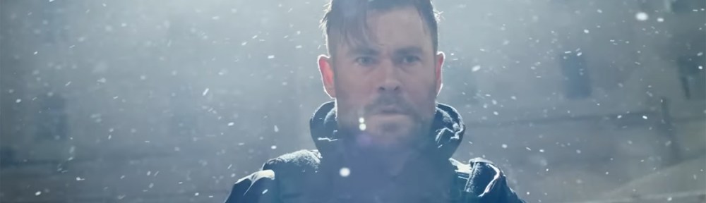 Chris Hemsworth hit in the head.