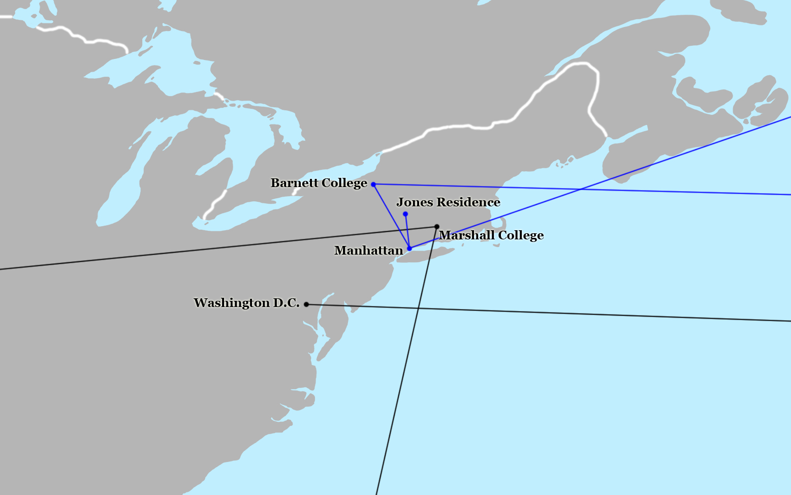 Indiana Jones Map - America. Image Credit: Brian MacNamara.