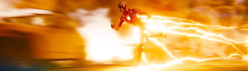 The Flash running at speed.