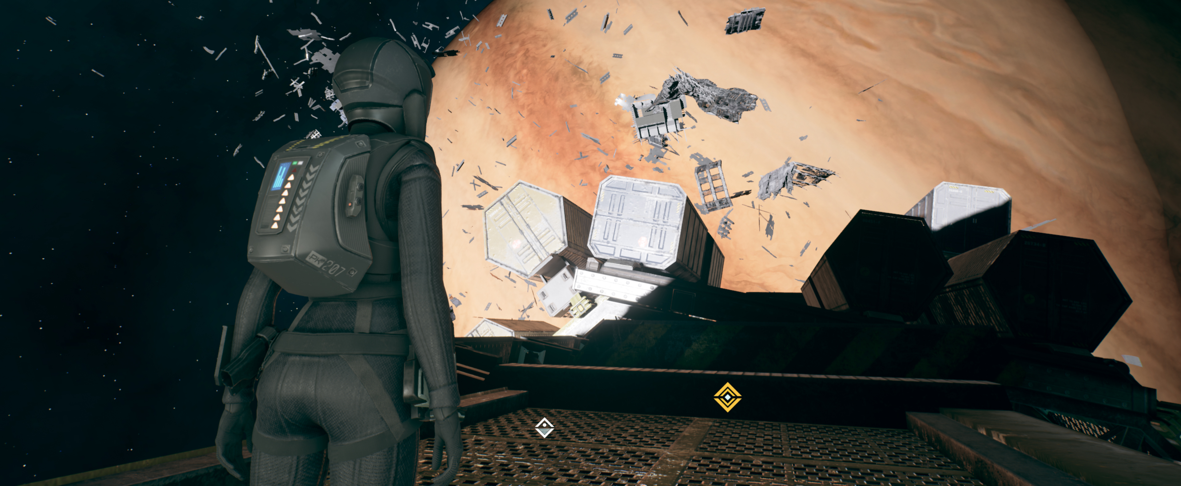 Looking over Jupiter.