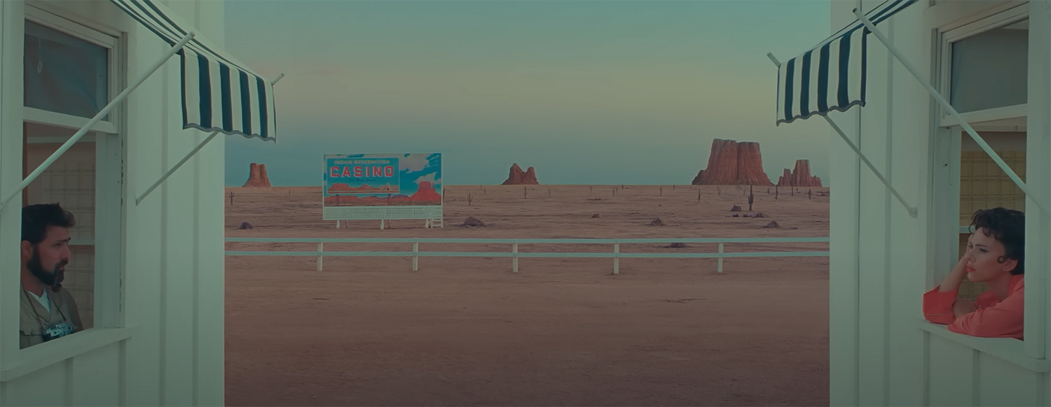 Conrad and Midge look out across their cabins.