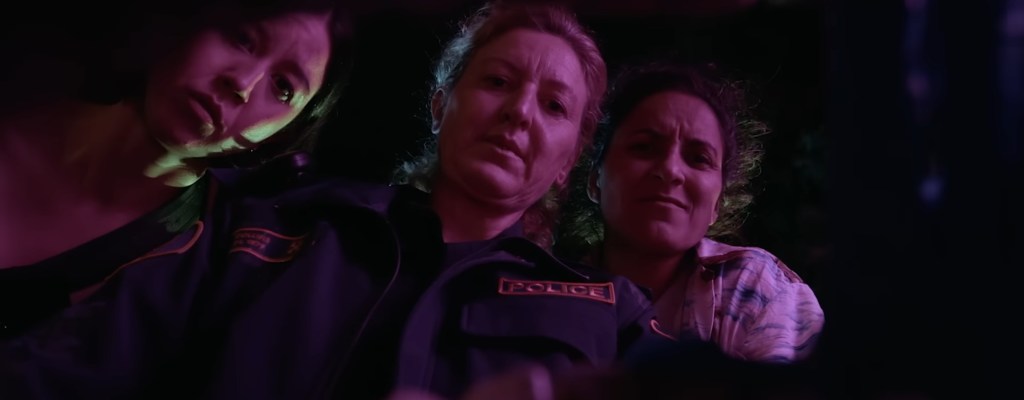 Looking down at a murdered body.