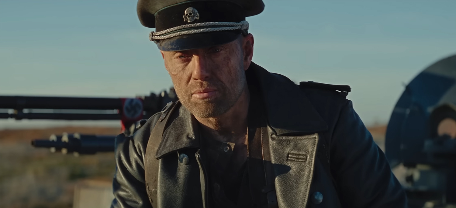 Bruno Helldorf stares down from the top of his tank.