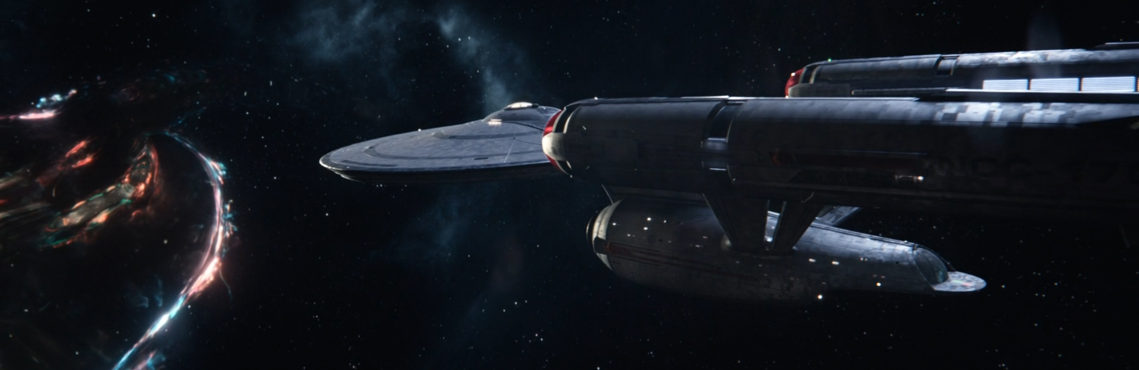 The USS Enterprise near the subspace fold.