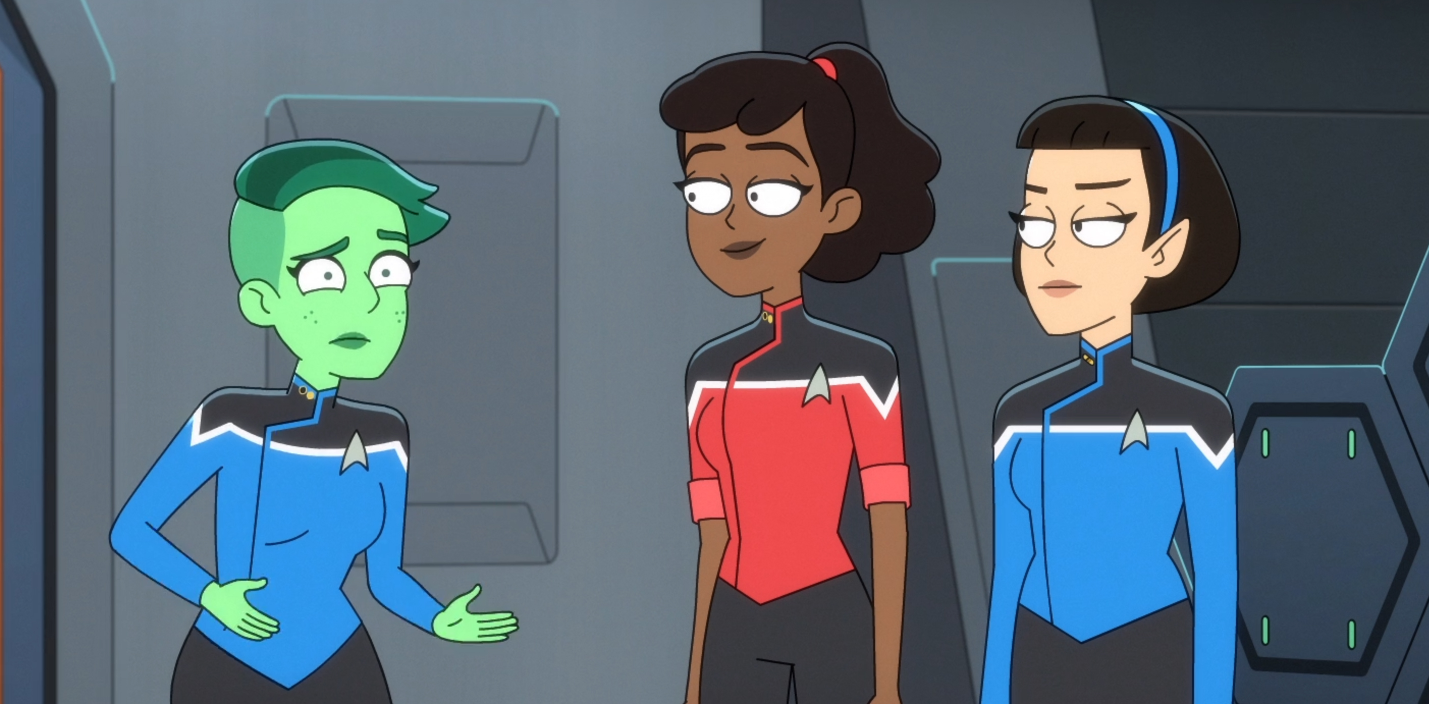 Tendi, T’Lyn, and Mariner