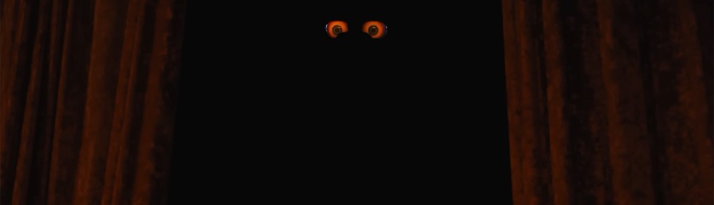 eyes looming from darkness.