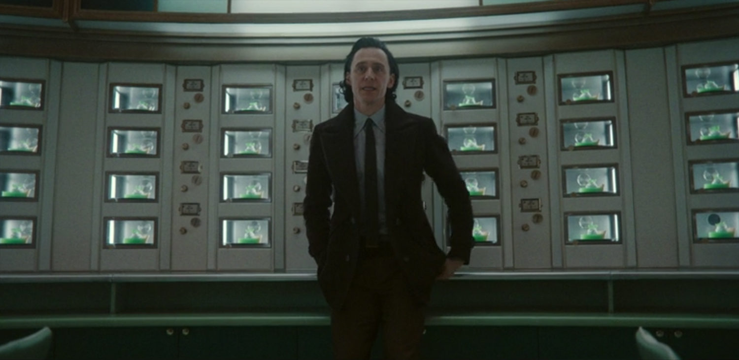 Loki in front of so much pie.