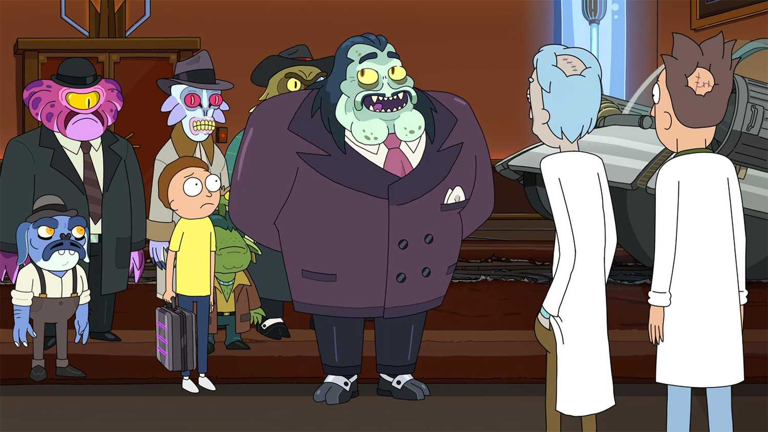 Jerry/Rick tries to negotiate with the space mob.