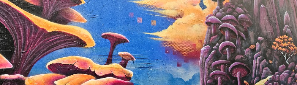 Mushroom Street Art in Melbourne.