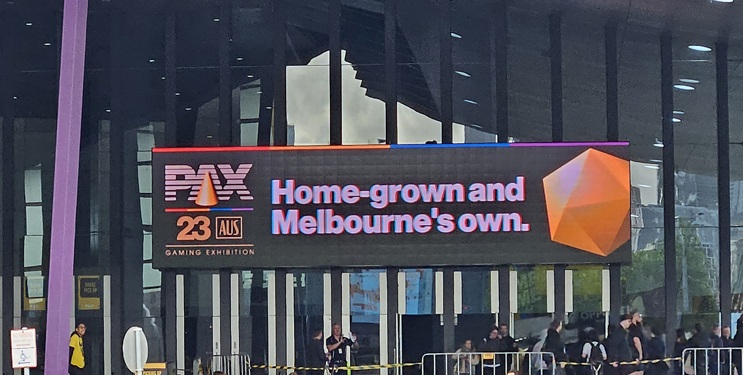 PAX 2023 welcome sign.
