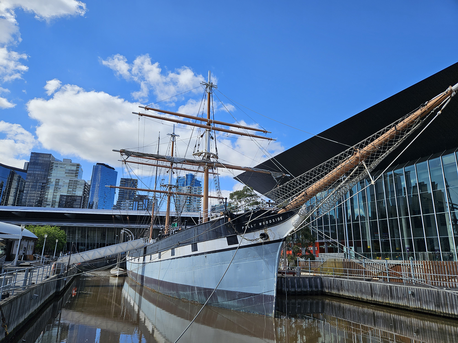 The ship in Melbourne.