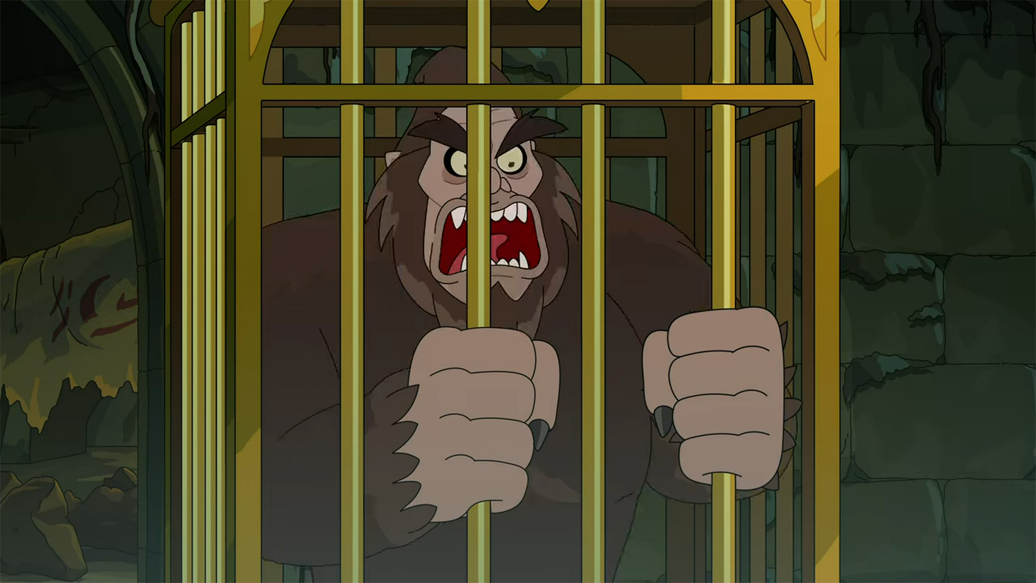 Bigfoot in a cage.