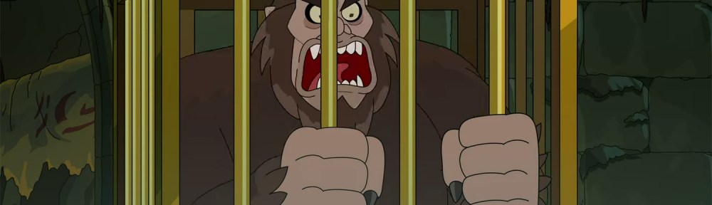 Bigfoot in a cage.