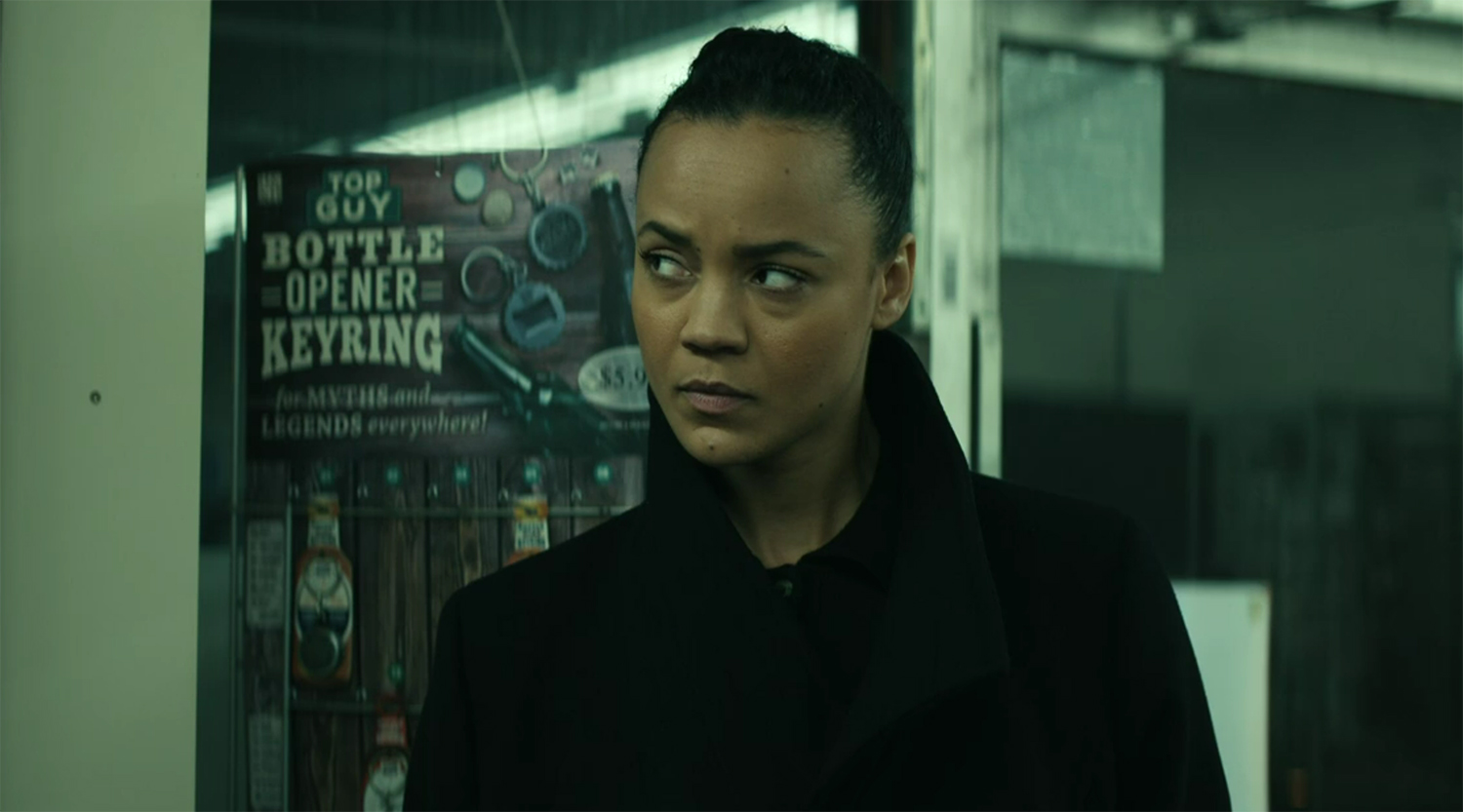 Neagley (Maria Sten) gives side eye.