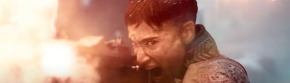 Sofia Boutella firing a laser.