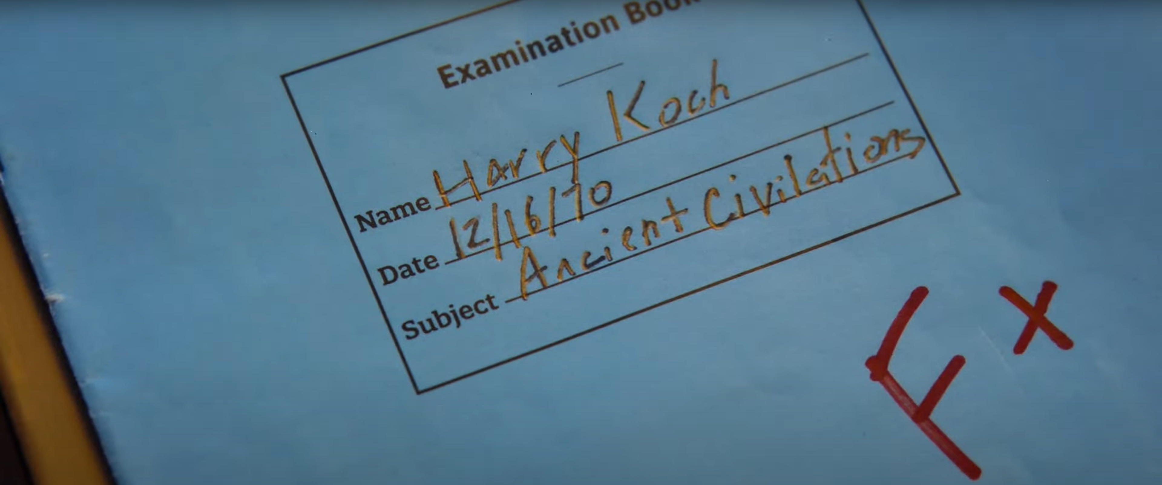 A failed exam paper.