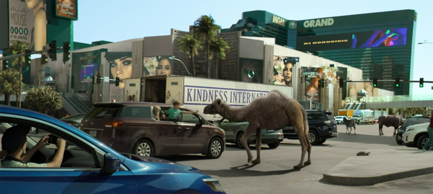 Animals on the Vegas Strip.