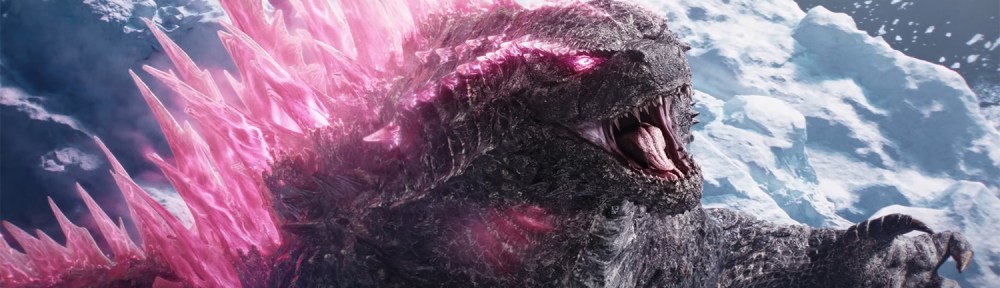 Godzilla charges pink.