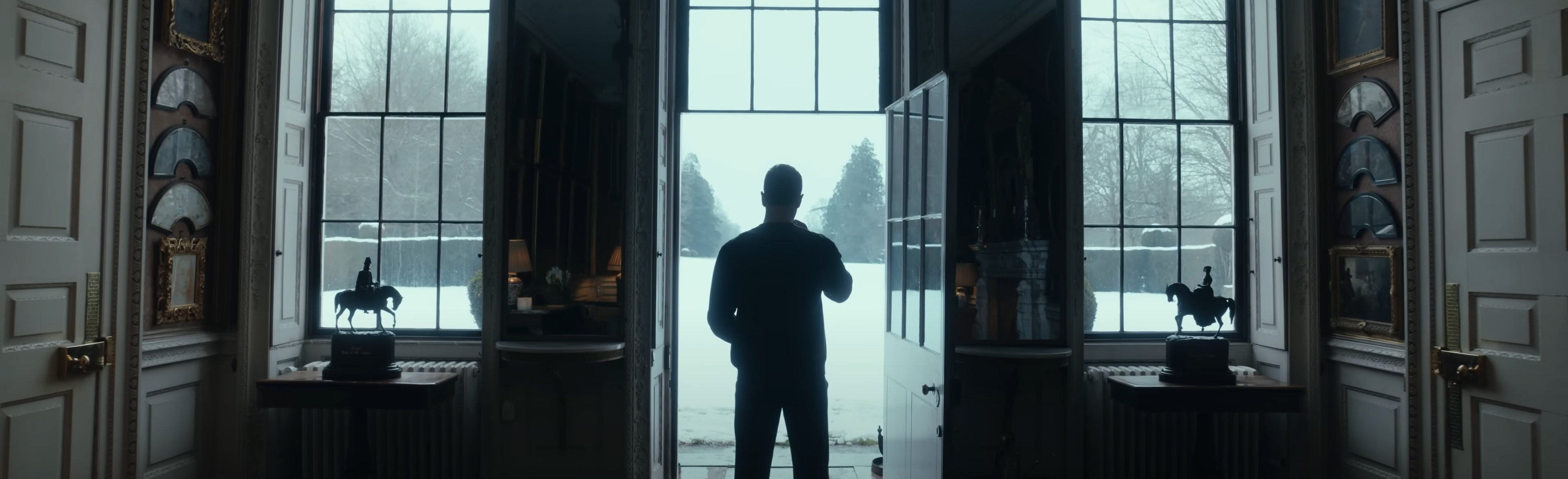 Eddie looks out on his estate.