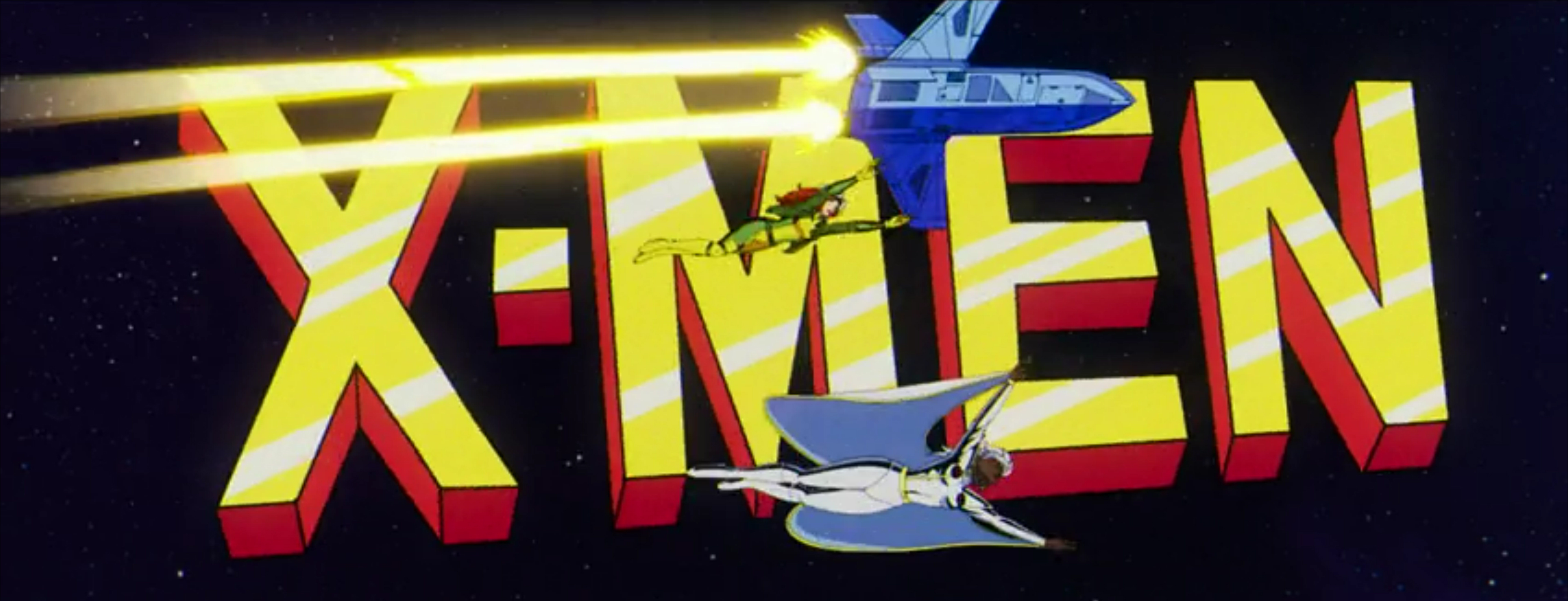 X-Men opening logos with Rouge and Storm.