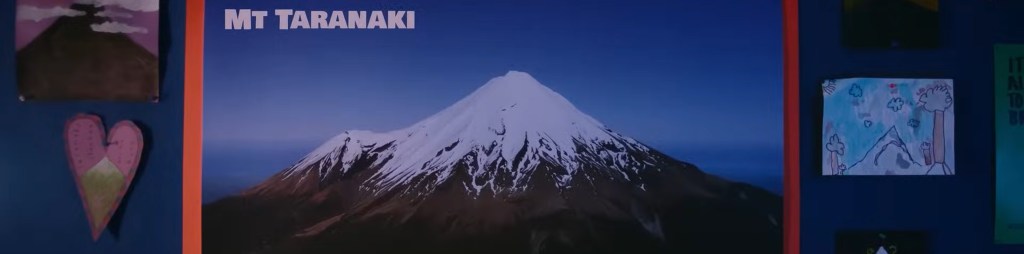 Mount Taranaki in poster form.