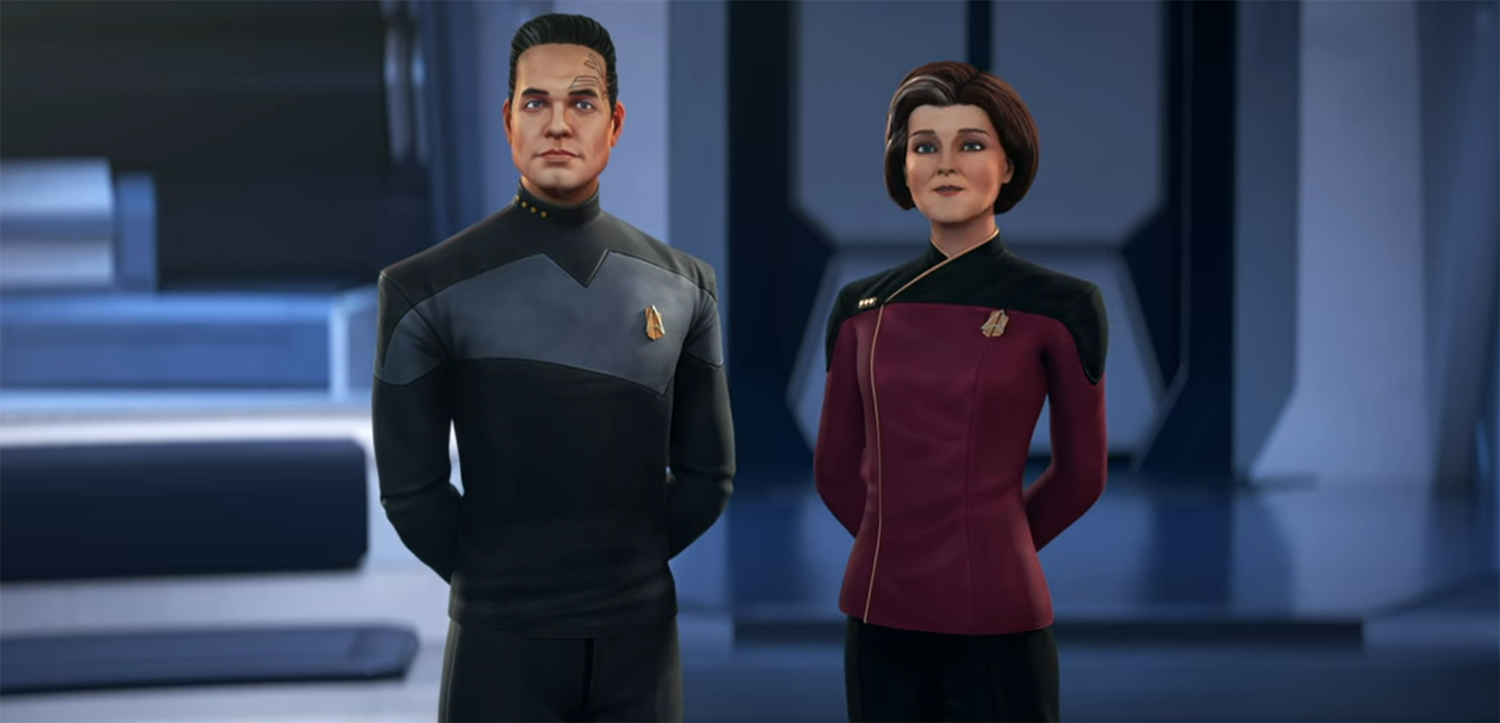 Chakotay and Janeway.