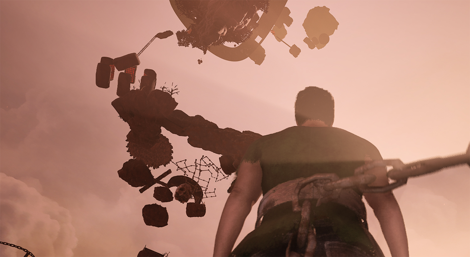 Looking up at the puzzle